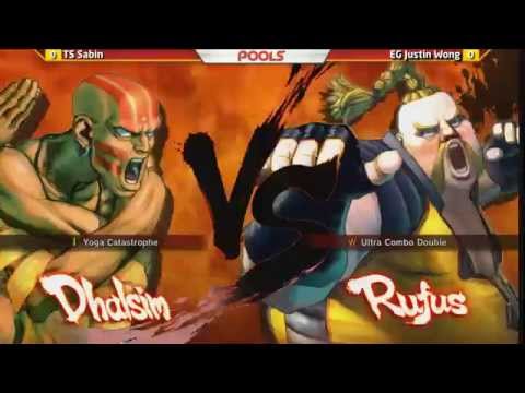 Defend the North 2015 - USF4 Pools - TS Sabin (Dhalsim) vs EG Justin Wong (Rufus)