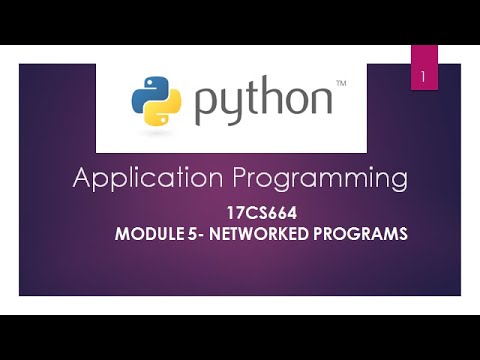 Vtu 17cs664 Python Module 5 1networked Programs