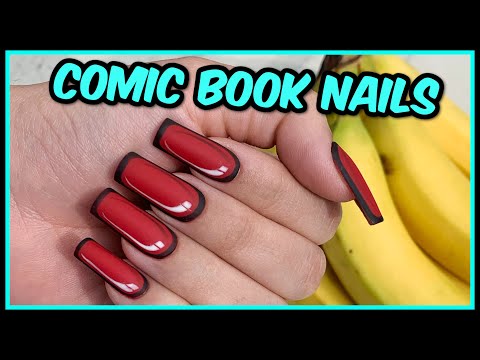 Comic Book Nails Trend | Pink Dust Collector by MelodySusie | Cartoon Nails Art