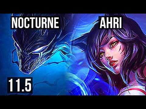 NOCTURNE vs AHRI (MID) | 4/0/3, 1400+ games | KR Master | v11.5
