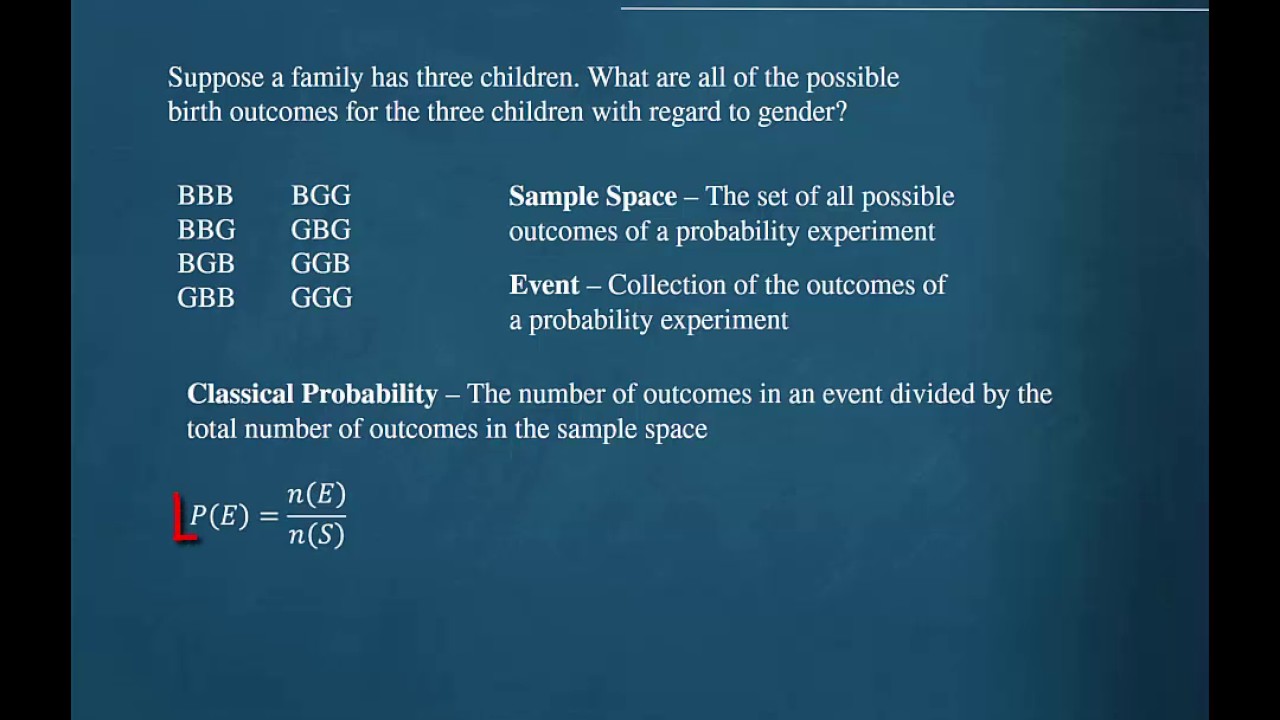 4.1 Sample Space and Classical Probability