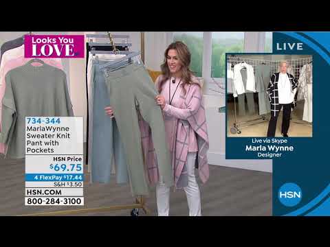 MarlaWynne Sweater Knit Pant with Pockets