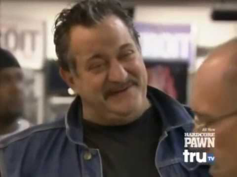Intimidating guy trying tell sell a jacket (Hardcore Pawn)