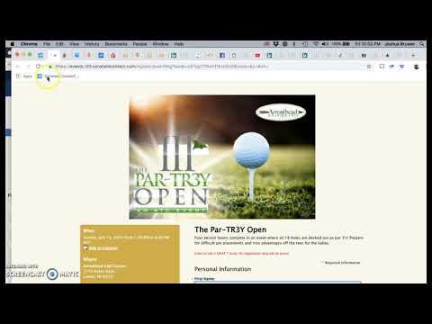 Constant Contact:  Events PT 6 Landing Page