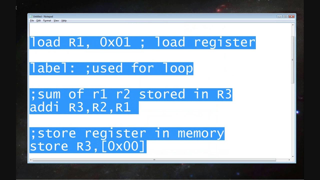 Programming in Machine Language