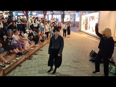 MONDAY. JINHO & SEUNGJUN. DYNAMIC SUPERB PERFORMANCE. HONGDAE STREET.