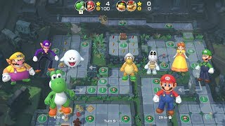 Super Mario Party Partner Party #166 Domino Ruins Treasure Hunt Yoshi & Mario vs Bowser Jr & Bowser