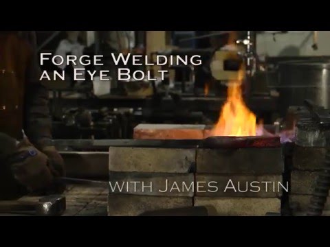 Forge welding an eye bolt