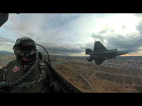 A-10, F-22, F-35, & F-16 Fighter Jets Fly Up Initial