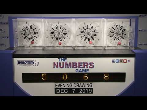 Evening Numbers Game Drawing: Saturday, December 7, 2019