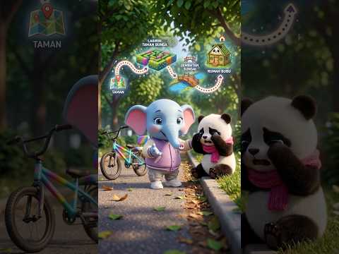 Kiko Menolong Bayi Panda Tersesat! Petualangan Seru Naik Sepeda BMX di Labirin & Sungai  #KikoMainBe