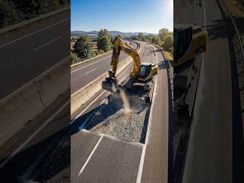 Cutting and Repairing a Road 🤯 Full Road Reconstruction Process