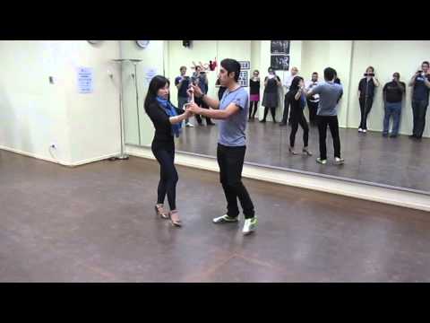 Salsa on1 Turn Pattern: Double Handed Walk Through