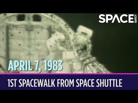 OTD in Space – April 7: 1st Spacewalk from Space Shuttle