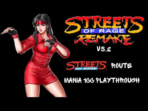 Streets of Rage Remake V5.2 - BKM Blaze - SOR1 Route Mania 1CC Playthrough