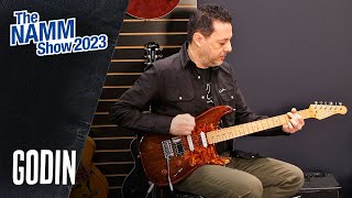 Video thumbnail for Godin Session T-Pro & Stadium T-Pro Demos | NAMM 2023 by Premier Guitar