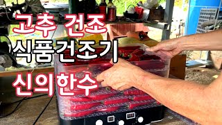식품건조기로 고추 건조할때 신의한수는 바로 이것입니다