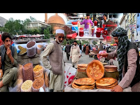 Traditional Breakfast in Kabul Afghanistan | street food | Rush Dumpukht | Morning Milk | parata Nan
