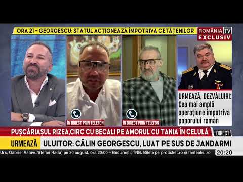 Rizea şi Becali, circ şi jigniri în direct la România TV