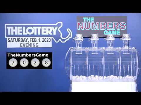 Evening Numbers Game Drawing: Saturday, February 1, 2020