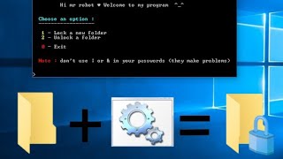 How to password protect folders with Batch program?