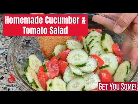 Deliciously Fresh Cucumber Tomato Salad With Homemade Dressing!