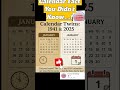1941 And 2025 Calendar Matching Day By Day Viral News Knowledge Facts Upsc Uppsc