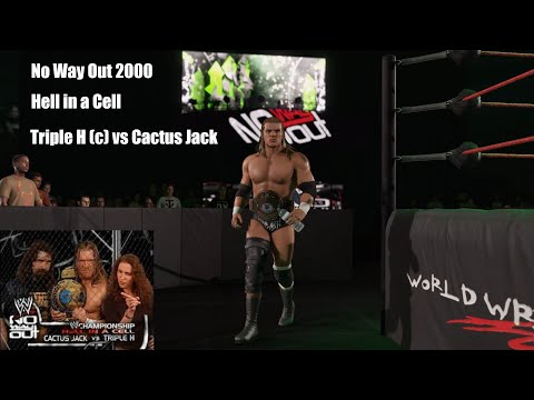 WWF No Way Out 2000 - Triple H (c) vs Cactus Jack (Hell in a Cell)