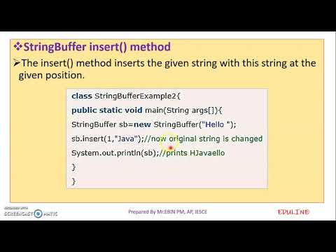 Java Module 4 Topic 7 Comparison Of String Buffer String