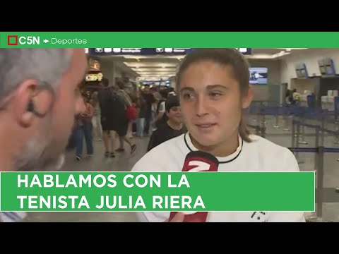 C5N en AEROPARQUE: hablamos con JULIA RIERA, la joven promesa del TENIS ARGENTINO