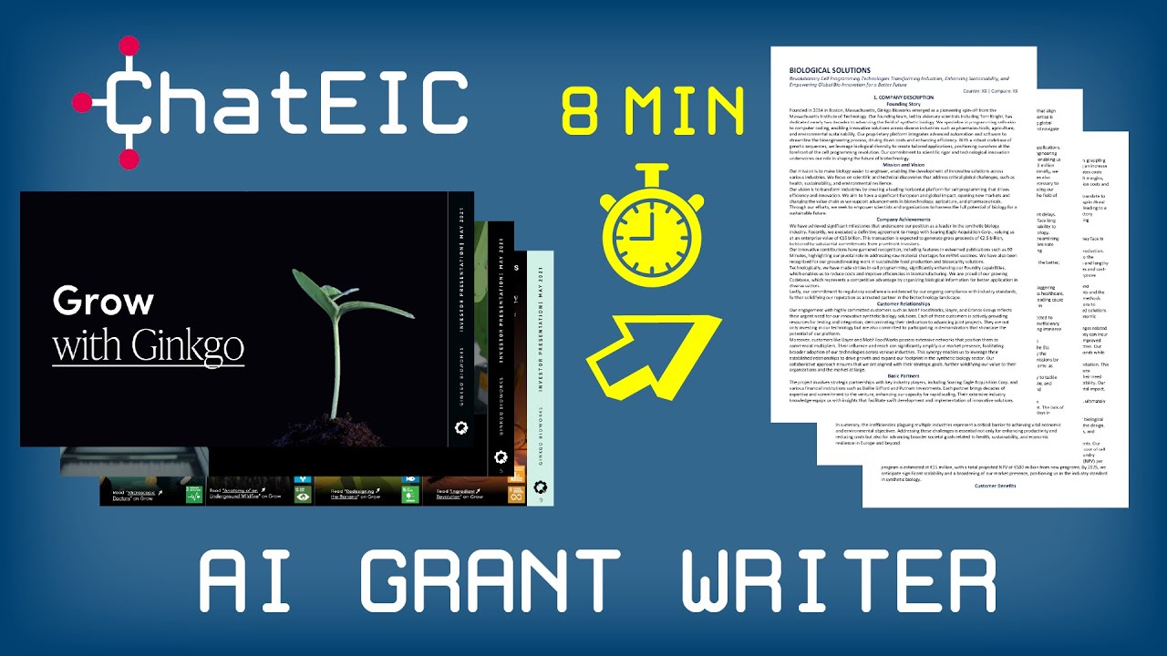 ChatEIC: Writing an EIC Accelerator Step 1 Proposal With AI (AI Grant Writer)