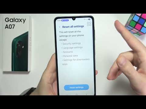 Samsung A07: How to Reset All System Settings
