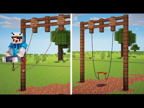 Minecraft: How To Build Working Swing | No Mods Or Addons!