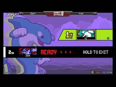 Midwest Mayhem 10 Rivals of Aether Loser's Semis: Zguh (Ranno) vs. Krad (Orcane)