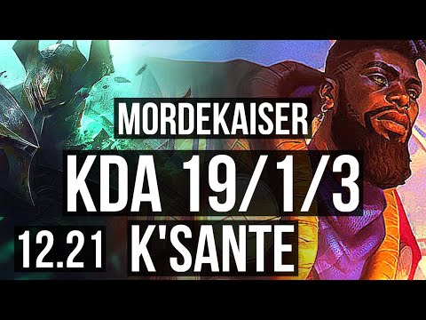 MORDE vs K'SANTE (TOP) | 19/1/3, Quadra, Legendary, 8 solo kills | EUW Master | 12.21
