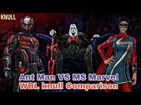 Ant Man VS MS Marvel WBL Knull Comparison - Marvel Future Fight