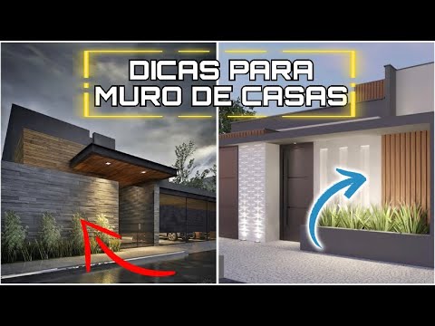 MURO de FACHADA De CASAS MODERNAS | DICAS e INSPIRAÇÕES para MUROS de CASAS MODERNAS