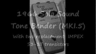 Video thumbnail for 1966 Sola Sound Tone Bender MKI.5 by pinstripedclips