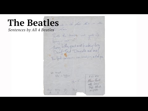The Beatles Sentences - All 4 Members - Frank Caiazzo