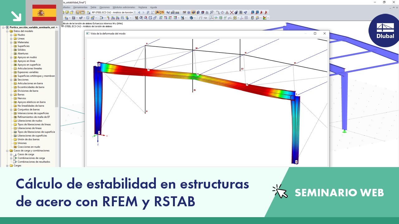 Cálculo de estabilidad en estructuras de acero con RFEM y RSTAB