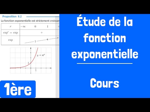 Cours : Étude de la fonction exponentielle