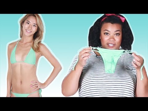Women Try One Size Fits All Swimsuits