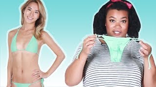 Women Try One Size Fits All Swimsuits