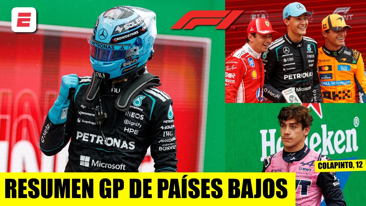 GEORGE RUSSELL SIN COMPETENCIA en SPRINT de PAÍSES BAJOS. LECLERC terminó 2 y Norris 3 | Formula 1