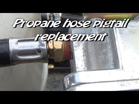 Replacing a leaking RV propane pigtail hose