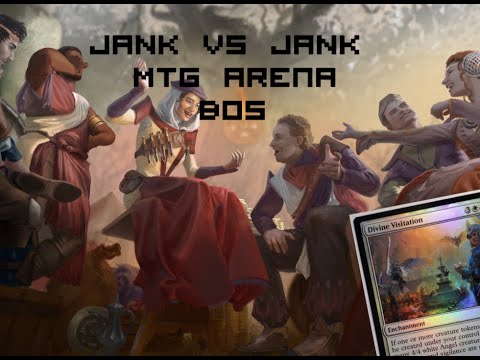 Divine visitation, Outlaw's Merriment, Happily ever after jank etc. Best of 5 vs a bud. MTGarena