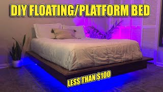 How to Build a Floating Platform Bed! (Materials & Instructions in Description)