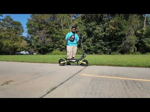 Off Road Electric Scooter, 1200W Motor, 31Miles Range,11" All Terrain Tire Offroad Scooter for Adult, E-Scooter with Double Suspension & Side Light video review thumbnail