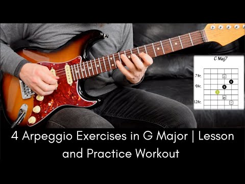 4 Arpeggio Exercises in G Major | Lesson and Practice Workout