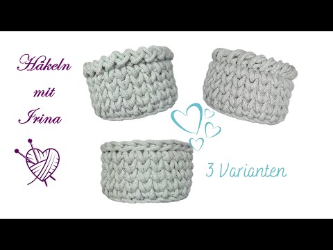 3 beautiful variations of crochet basket edging